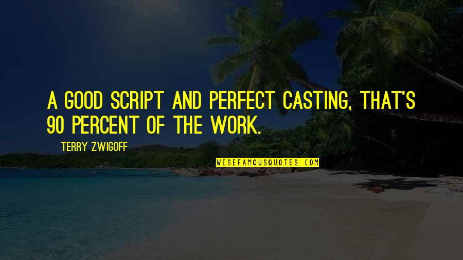 Klener Recipes Quotes By Terry Zwigoff: A good script and perfect casting, that's 90