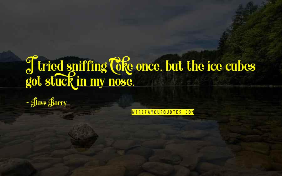 Klionsky Urmc Quotes By Dave Barry: I tried sniffing Coke once, but the ice