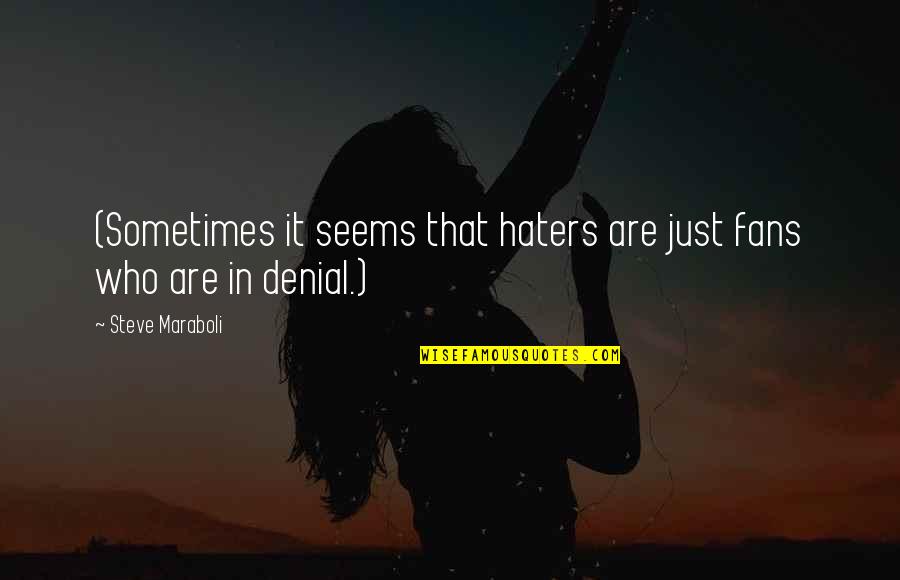 Kloster Kampuchea Quotes By Steve Maraboli: (Sometimes it seems that haters are just fans