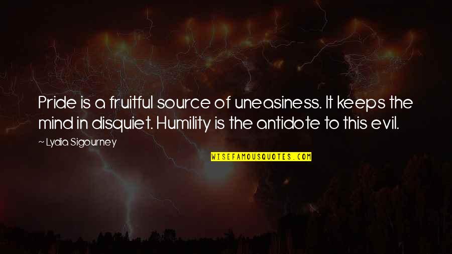 Klotho Wikipedia Quotes By Lydia Sigourney: Pride is a fruitful source of uneasiness. It Klotho Wikipedia Quotes By Lydia Sigourney: Pride is a fruitful source of uneasiness. It
