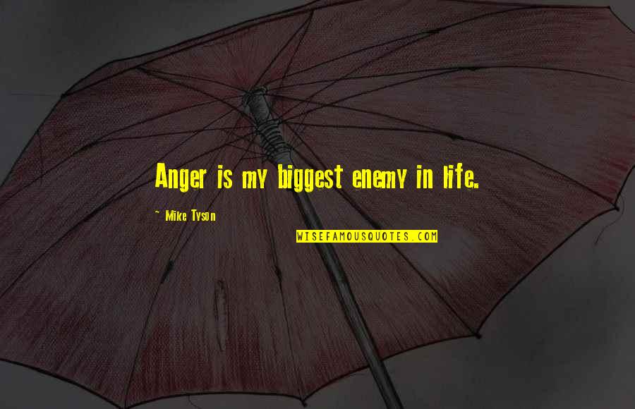 Klukkan Quotes By Mike Tyson: Anger is my biggest enemy in life. Klukkan Quotes By Mike Tyson: Anger is my biggest enemy in life.