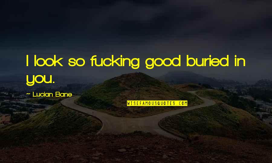Kneeler Quotes By Lucian Bane: I look so fucking good buried in you. Kneeler Quotes By Lucian Bane: I look so fucking good buried in you.