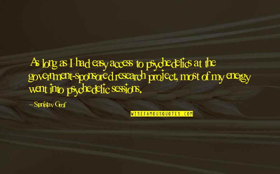 Knekelput Quotes By Stanislav Grof: As long as I had easy access to Knekelput Quotes By Stanislav Grof: As long as I had easy access to
