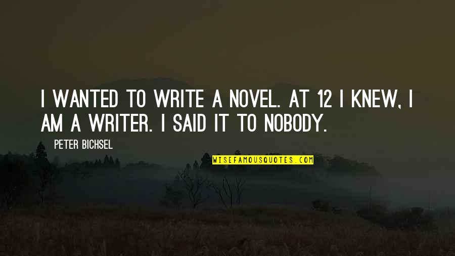 Knew At Quotes By Peter Bichsel: I wanted to write a novel. At 12