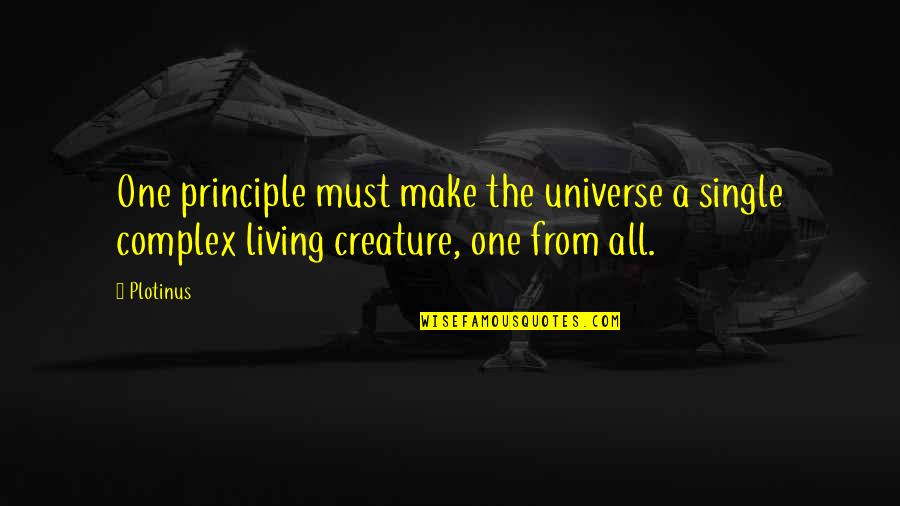 Knicknacks Quotes By Plotinus: One principle must make the universe a single