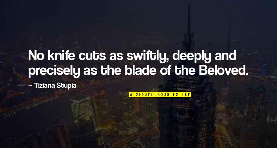 Knife Blade Quotes By Tiziana Stupia: No knife cuts as swiftly, deeply and precisely