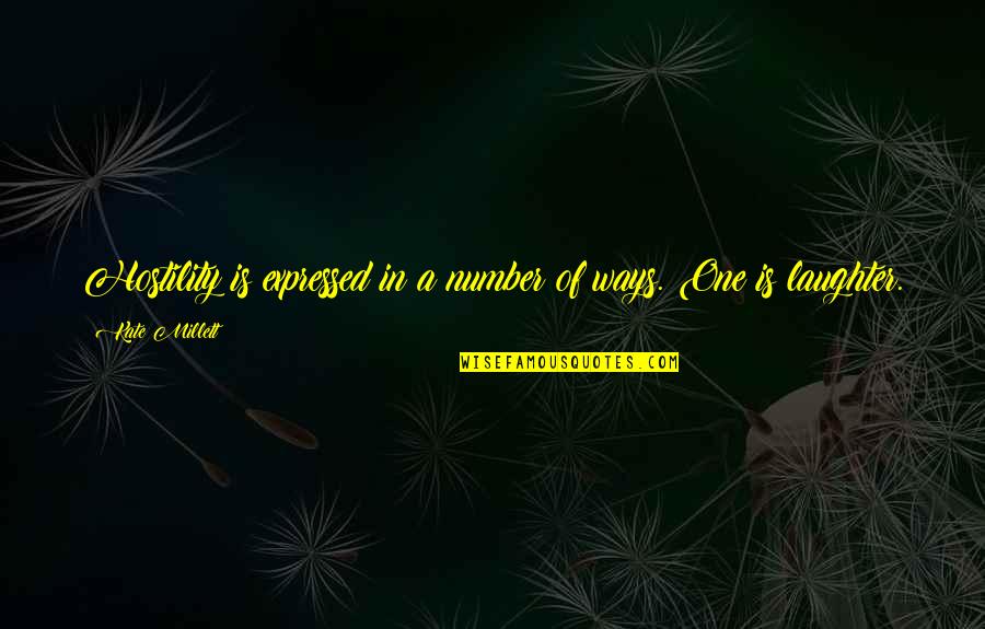 Knifepoint Mine Quotes By Kate Millett: Hostility is expressed in a number of ways. Knifepoint Mine Quotes By Kate Millett: Hostility is expressed in a number of ways.