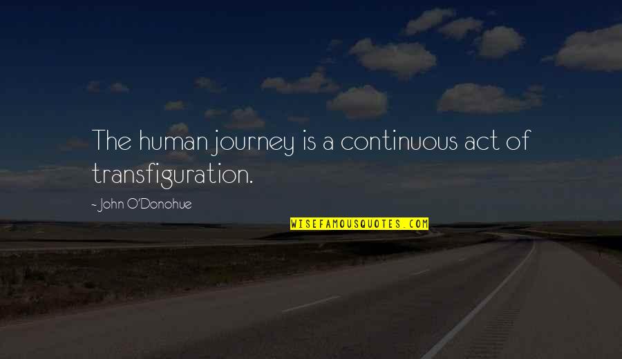 Knika Dog Quotes By John O'Donohue: The human journey is a continuous act of