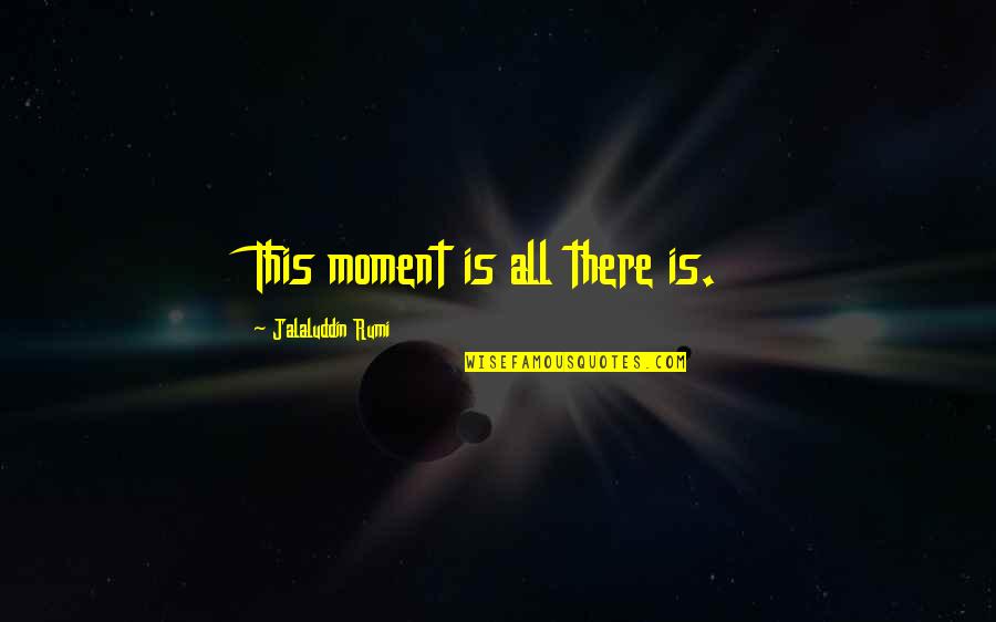 Kniman Quotes By Jalaluddin Rumi: This moment is all there is. Kniman Quotes By Jalaluddin Rumi: This moment is all there is.