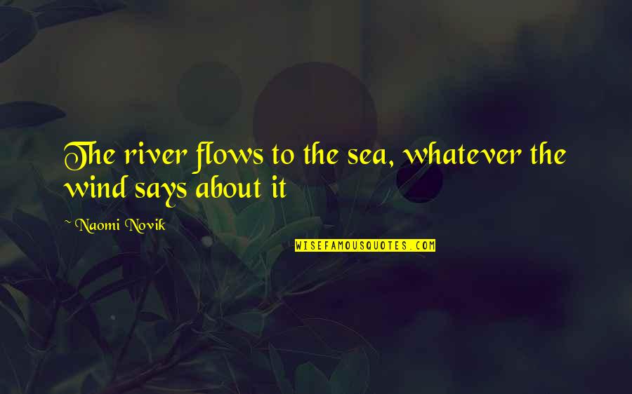Knnec Quotes By Naomi Novik: The river flows to the sea, whatever the