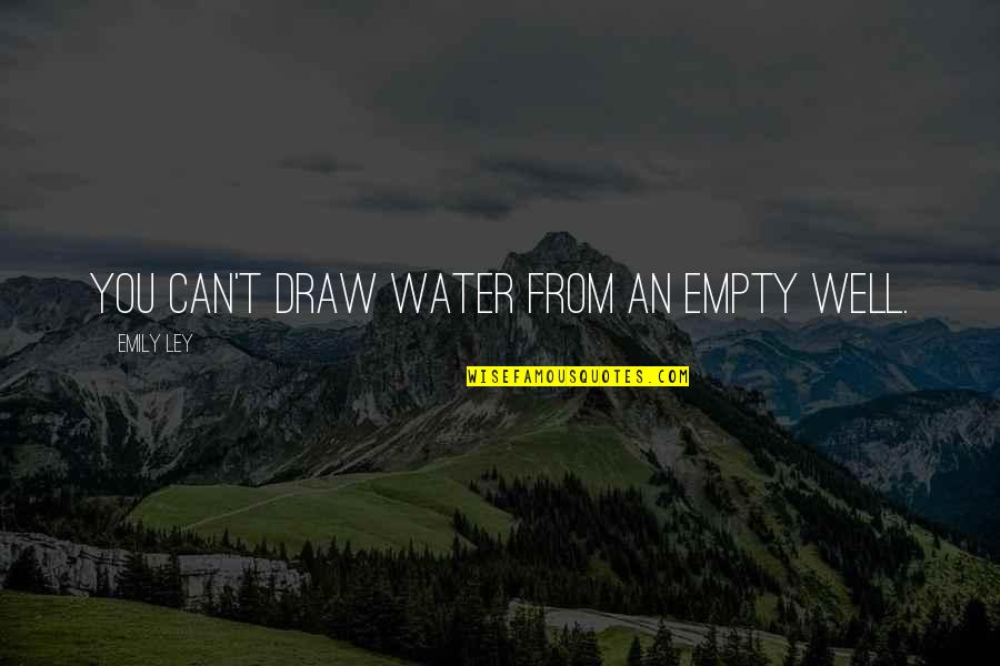 Knobbed Quotes By Emily Ley: You can't draw water from an empty well.