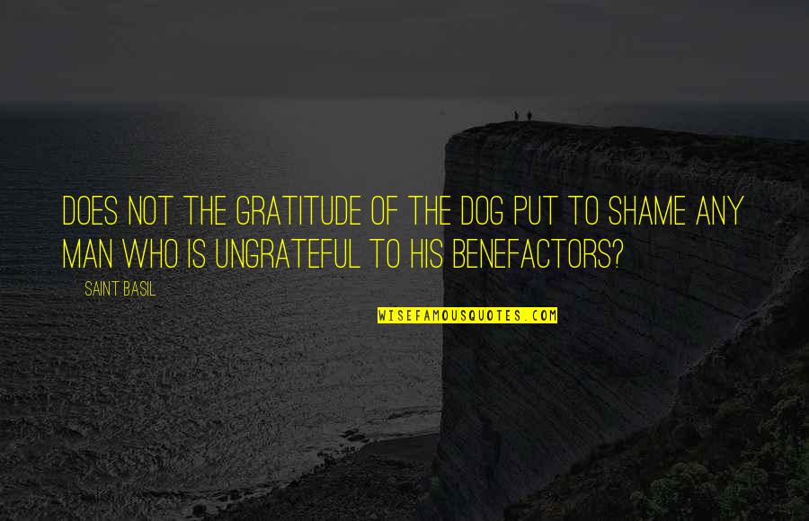 Knock Knock Shakespeare Quotes By Saint Basil: Does not the gratitude of the dog put