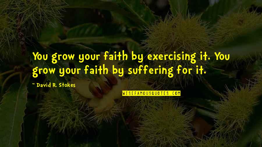 Knockout Escape Quotes By David R. Stokes: You grow your faith by exercising it. You