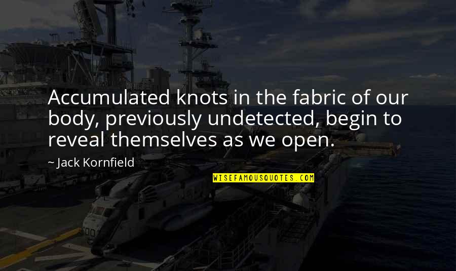 Knots Quotes By Jack Kornfield: Accumulated knots in the fabric of our body,