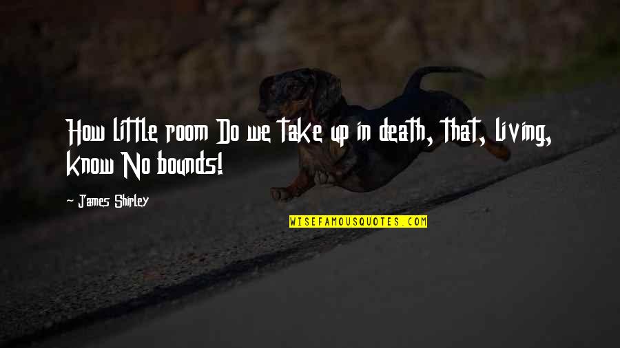 Know No Bounds Quotes By James Shirley: How little room Do we take up in