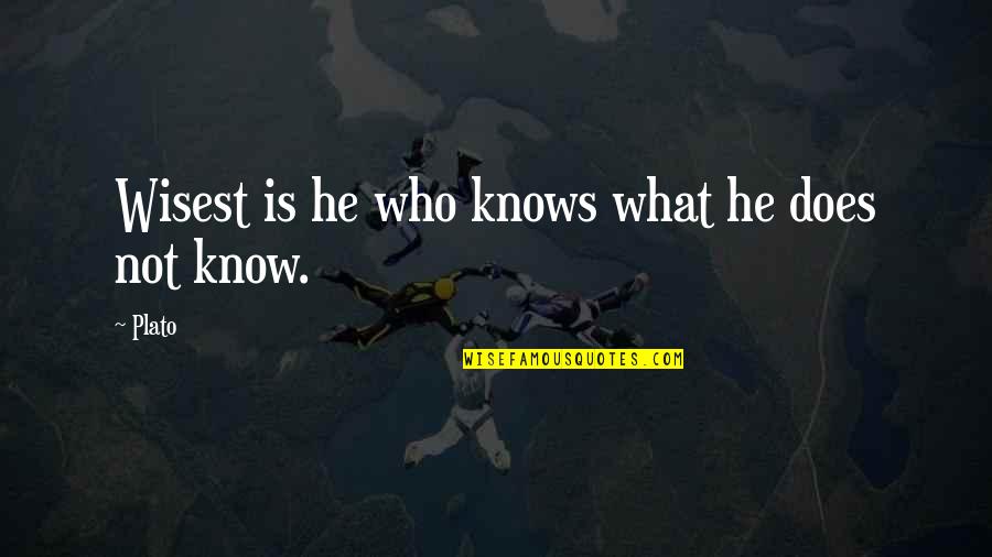 Know Not Quotes By Plato: Wisest is he who knows what he does