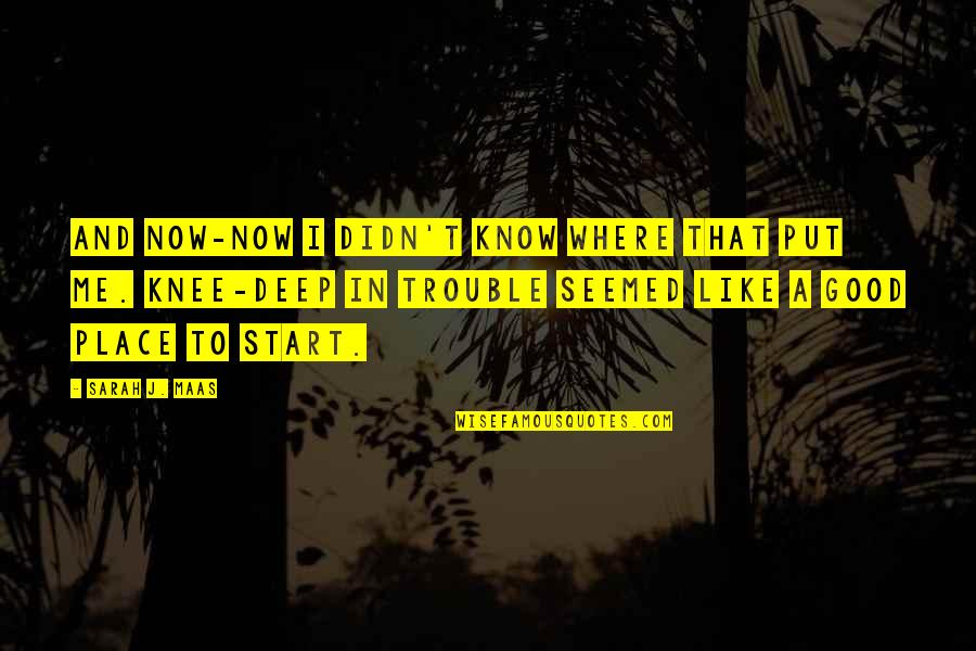 Know That I Love Quotes By Sarah J. Maas: And now-now I didn't know where that put Know That I Love Quotes By Sarah J. Maas: And now-now I didn't know where that put