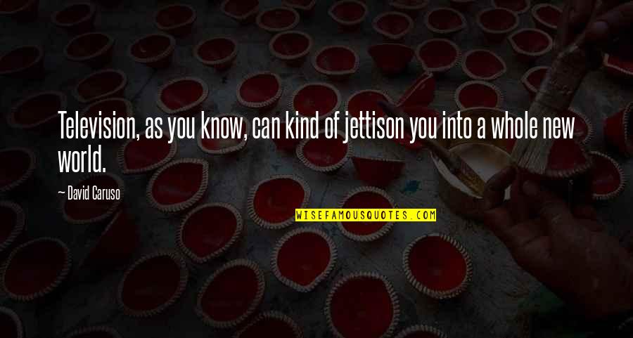 Know The Facts Before You Speak Quotes By David Caruso: Television, as you know, can kind of jettison