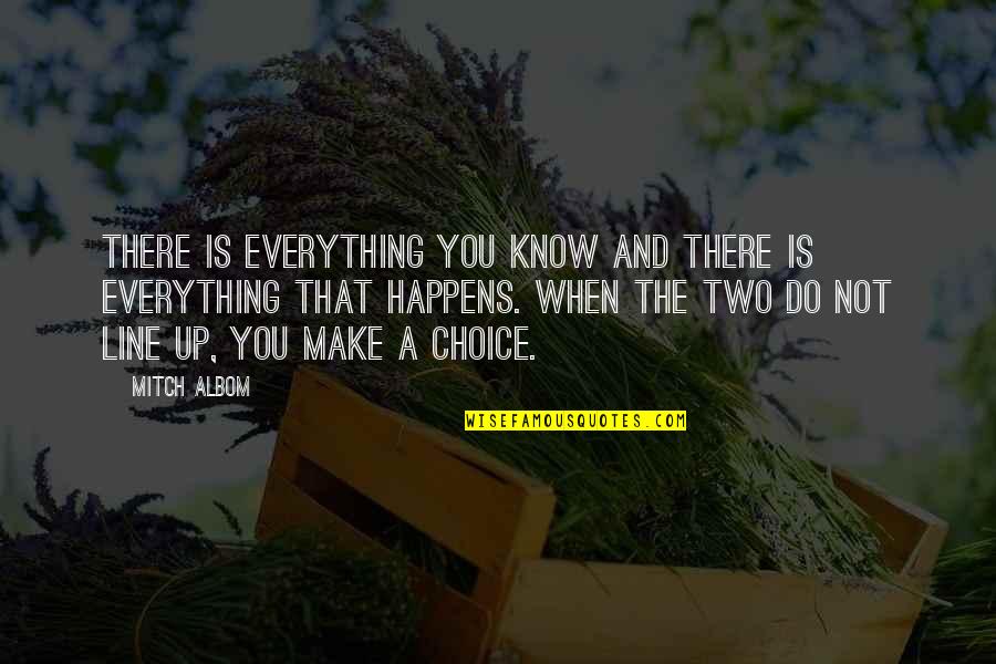 Know The Reality Quotes By Mitch Albom: There is everything you know and there is