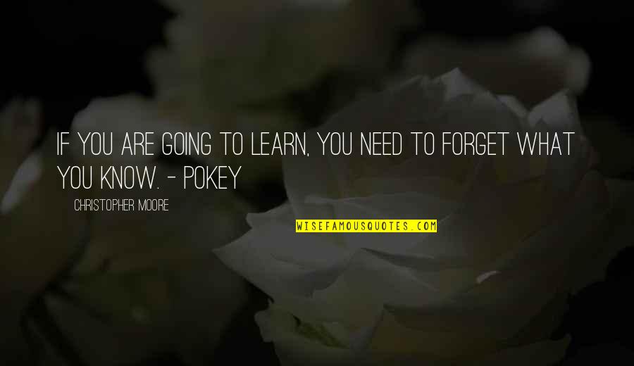 Know What We Need To Learn Quotes By Christopher Moore: If you are going to learn, you need Know What We Need To Learn Quotes By Christopher Moore: If you are going to learn, you need