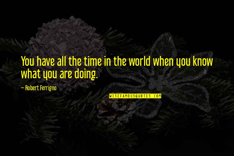 Know What You Are Doing Quotes By Robert Ferrigno: You have all the time in the world