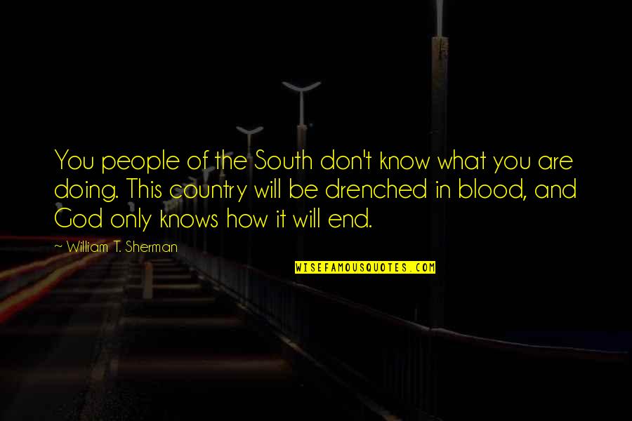 Know What You Are Doing Quotes By William T. Sherman: You people of the South don't know what