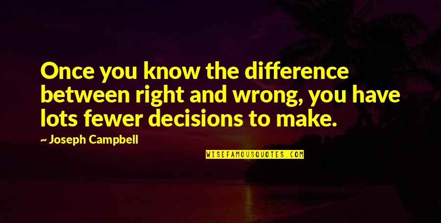 Know You Were Right Quotes By Joseph Campbell: Once you know the difference between right and Know You Were Right Quotes By Joseph Campbell: Once you know the difference between right and