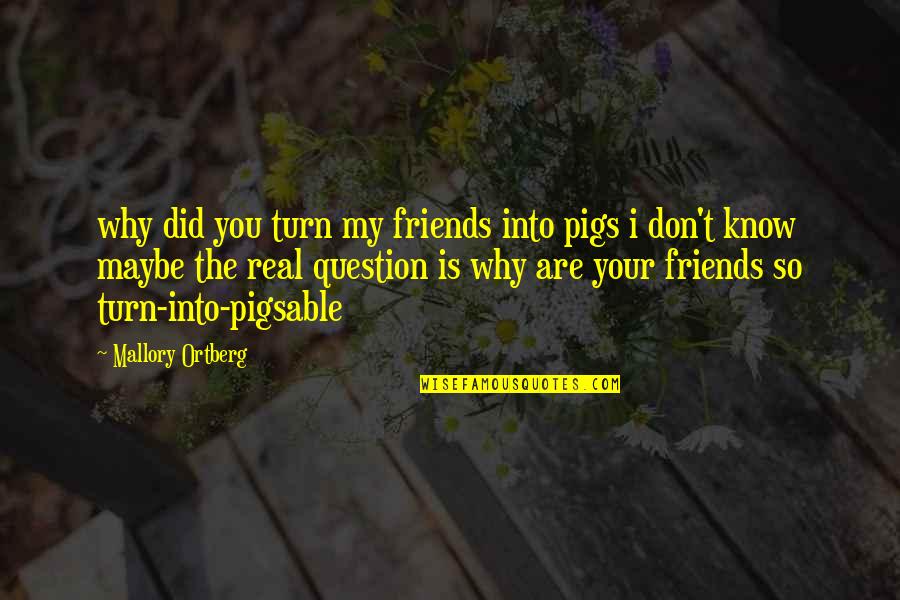 Know Your Friends Quotes By Mallory Ortberg: why did you turn my friends into pigs