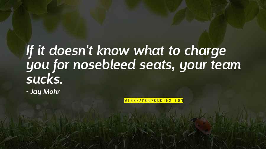 Know Your Team Quotes By Jay Mohr: If it doesn't know what to charge you