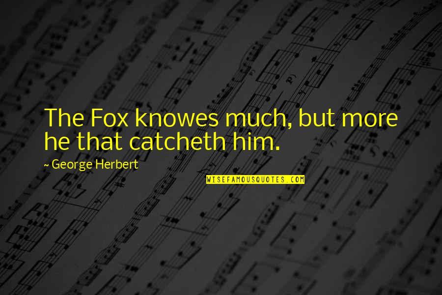 Knowes Quotes By George Herbert: The Fox knowes much, but more he that Knowes Quotes By George Herbert: The Fox knowes much, but more he that