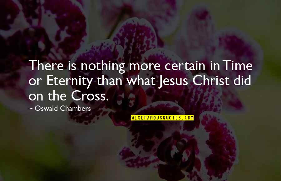 Knowing Someone Deeply Quotes By Oswald Chambers: There is nothing more certain in Time or