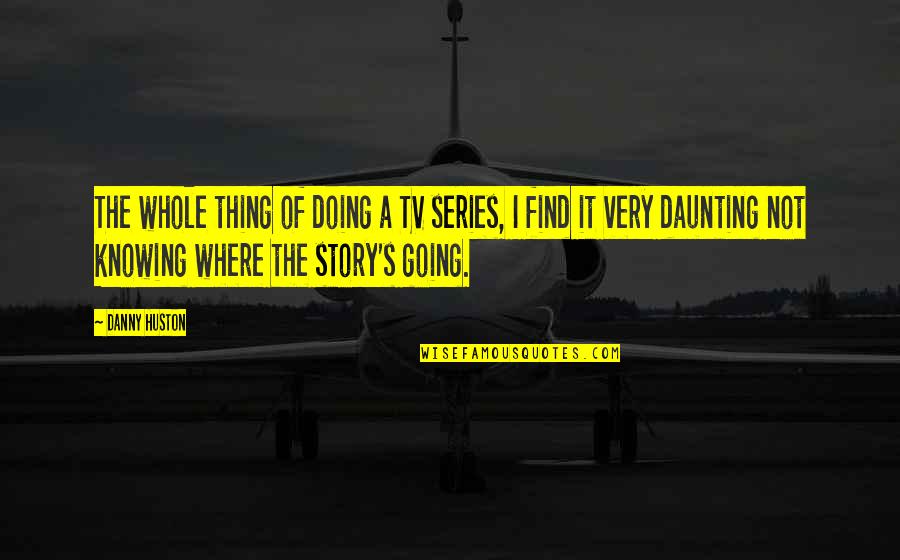 Knowing Where You Are Going Quotes By Danny Huston: The whole thing of doing a TV series,