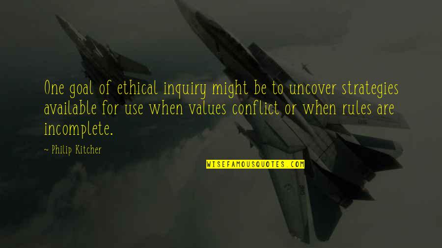 Knowing Where You Stand With Someone Quotes By Philip Kitcher: One goal of ethical inquiry might be to