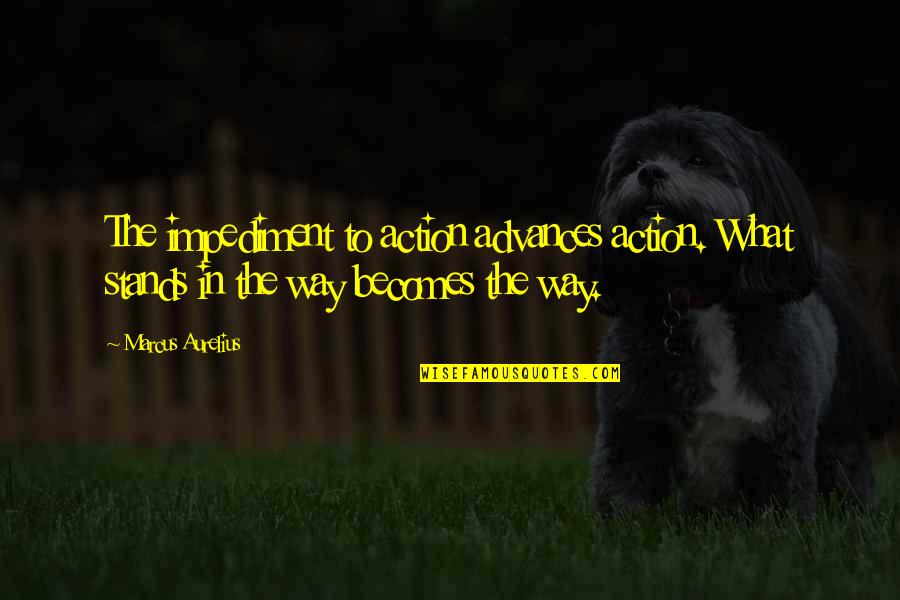 Knowing Who Your True Friends Are Quotes By Marcus Aurelius: The impediment to action advances action. What stands