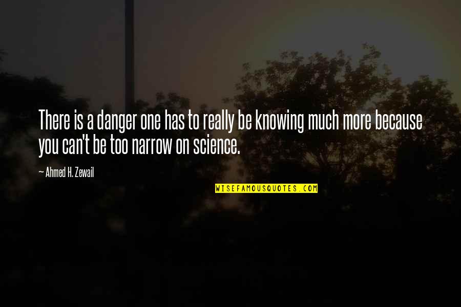 Knowing You More Quotes By Ahmed H. Zewail: There is a danger one has to really