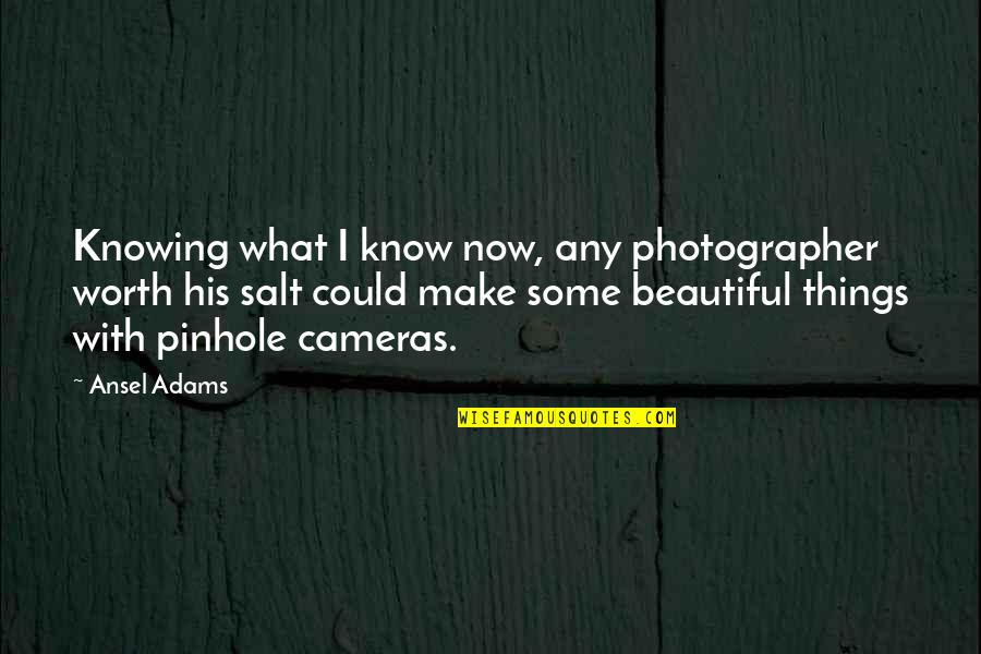 Knowing Your Beautiful Quotes By Ansel Adams: Knowing what I know now, any photographer worth