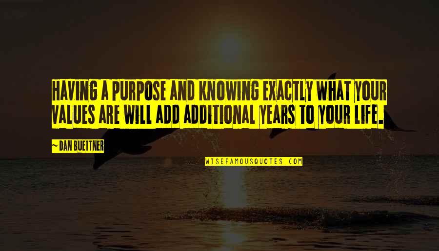 Knowing Your Purpose In Life Quotes By Dan Buettner: Having a purpose and knowing exactly what your