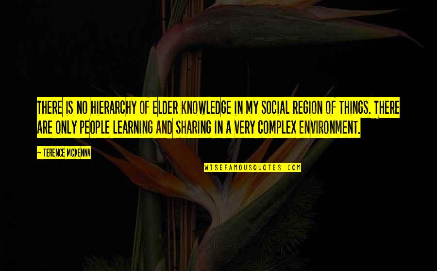 Knowledge And Sharing Quotes By Terence McKenna: There is no hierarchy of elder knowledge in