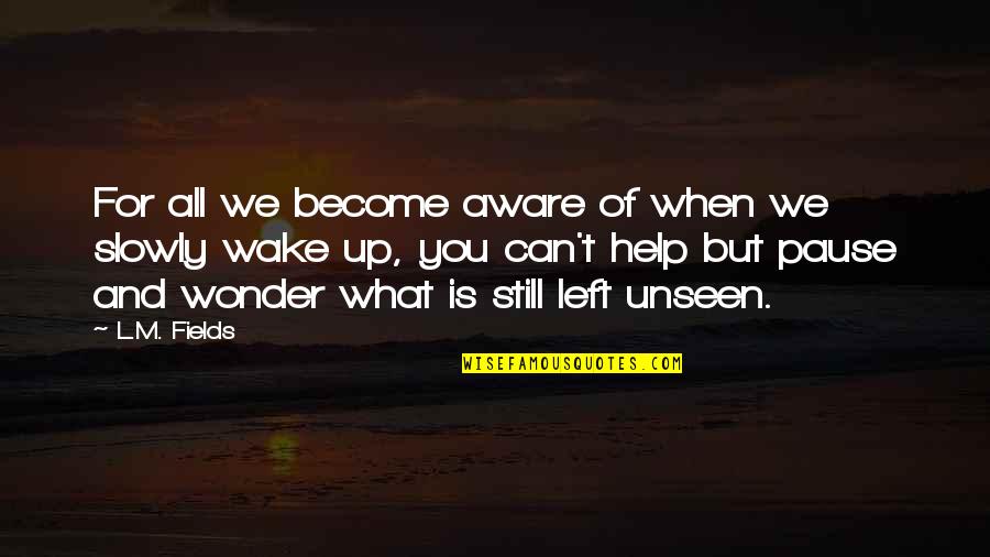 Knowledge Freedom Quotes By L.M. Fields: For all we become aware of when we
