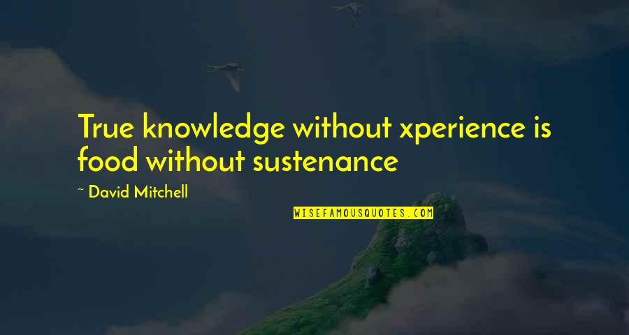 Knowledge Is Food Quotes By David Mitchell: True knowledge without xperience is food without sustenance