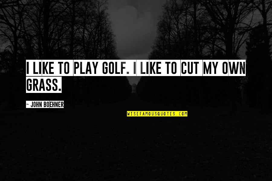 Knowledge Is Responsibility Quotes By John Boehner: I like to play golf. I like to