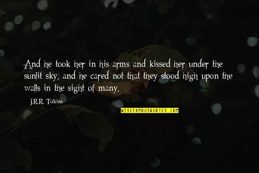 Knowledge Islamic Quotes By J.R.R. Tolkien: And he took her in his arms and