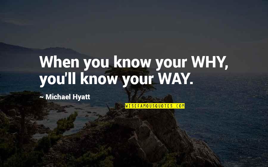 Knows Quotes By Michael Hyatt: When you know your WHY, you'll know your