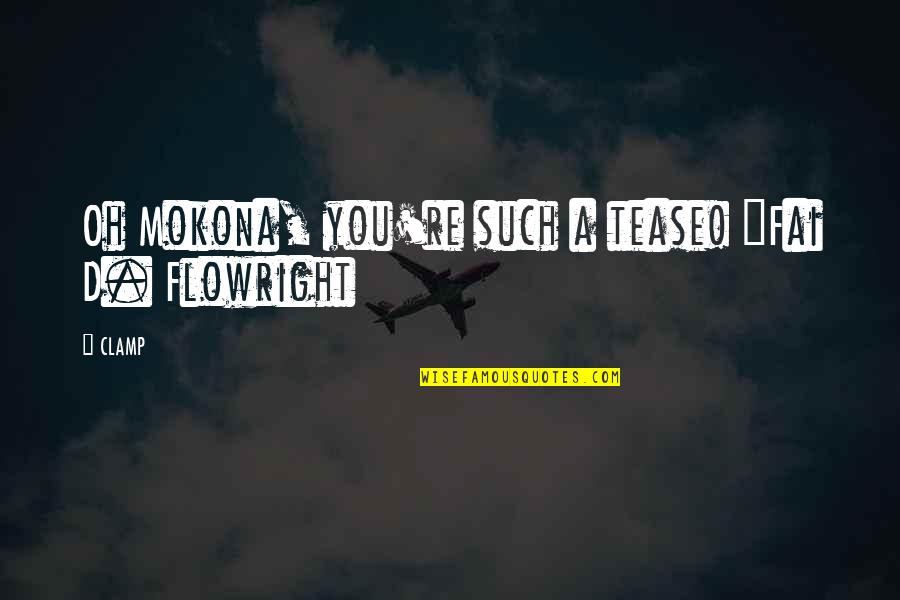 Knulp Novel Quotes By CLAMP: Oh Mokona, you're such a tease! ~Fai D.