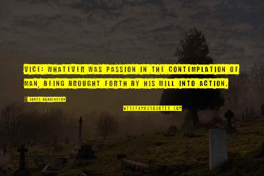 Knutsson Cca Quotes By James Harrington: Vice: Whatever was passion in the contemplation of