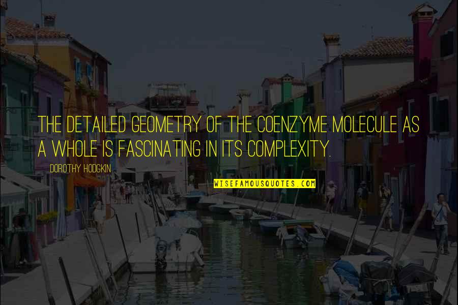 Kobeissi La Quotes By Dorothy Hodgkin: The detailed geometry of the coenzyme molecule as Kobeissi La Quotes By Dorothy Hodgkin: The detailed geometry of the coenzyme molecule as
