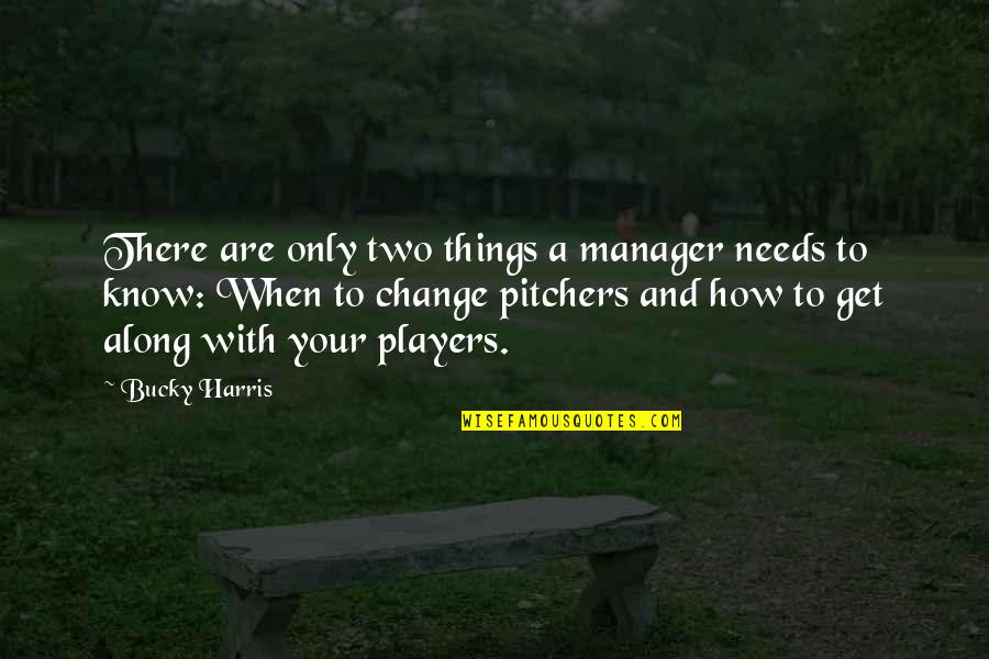 Kochavim Quotes By Bucky Harris: There are only two things a manager needs