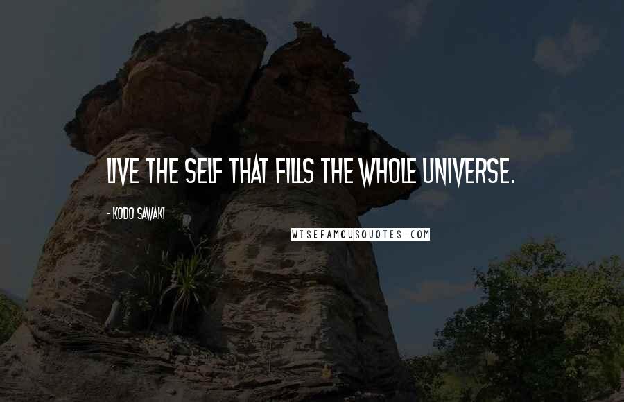 Kodo Sawaki quotes: Live the Self that fills the whole Universe.