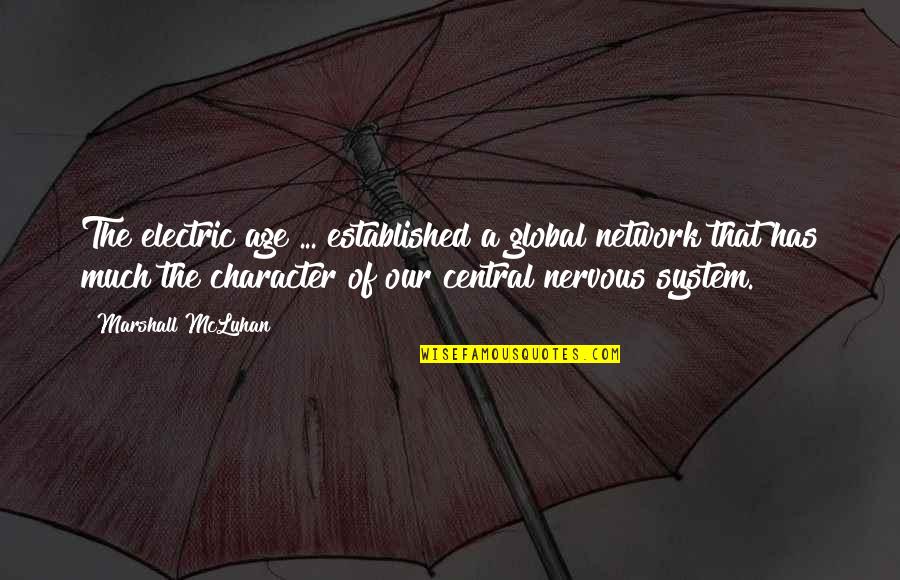 Koeberlein Drainage Quotes By Marshall McLuhan: The electric age ... established a global network Koeberlein Drainage Quotes By Marshall McLuhan: The electric age ... established a global network