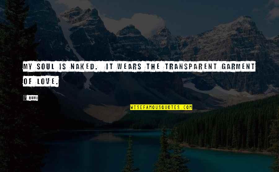 Koempels Suprahyoid Quotes By Rumi: My soul Is Naked. It wears The Transparent
